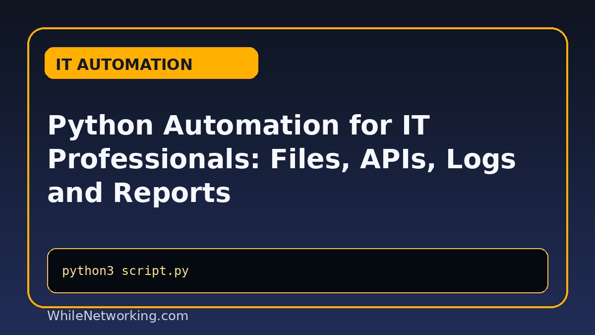 Python Automation for IT Professionals: Files, APIs, Logs and Reports featured image