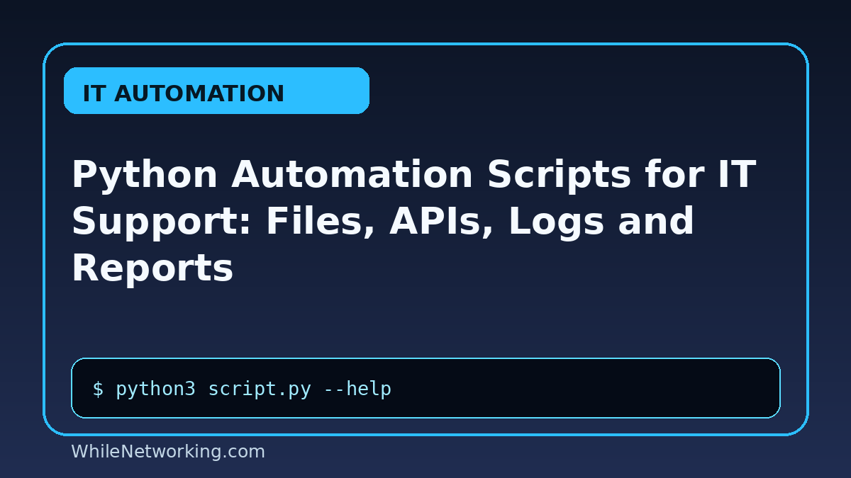 Python Automation Scripts for IT Support: Files, APIs, Logs and Reports