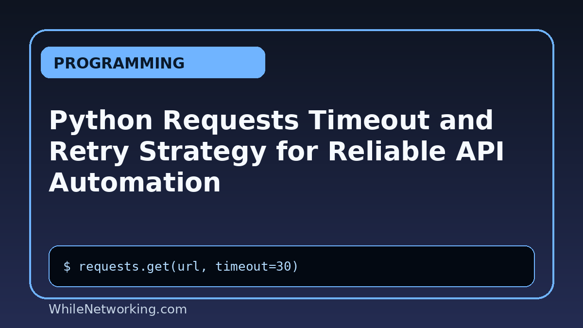 Python Requests Timeout and Retry Strategy for Reliable API Automation