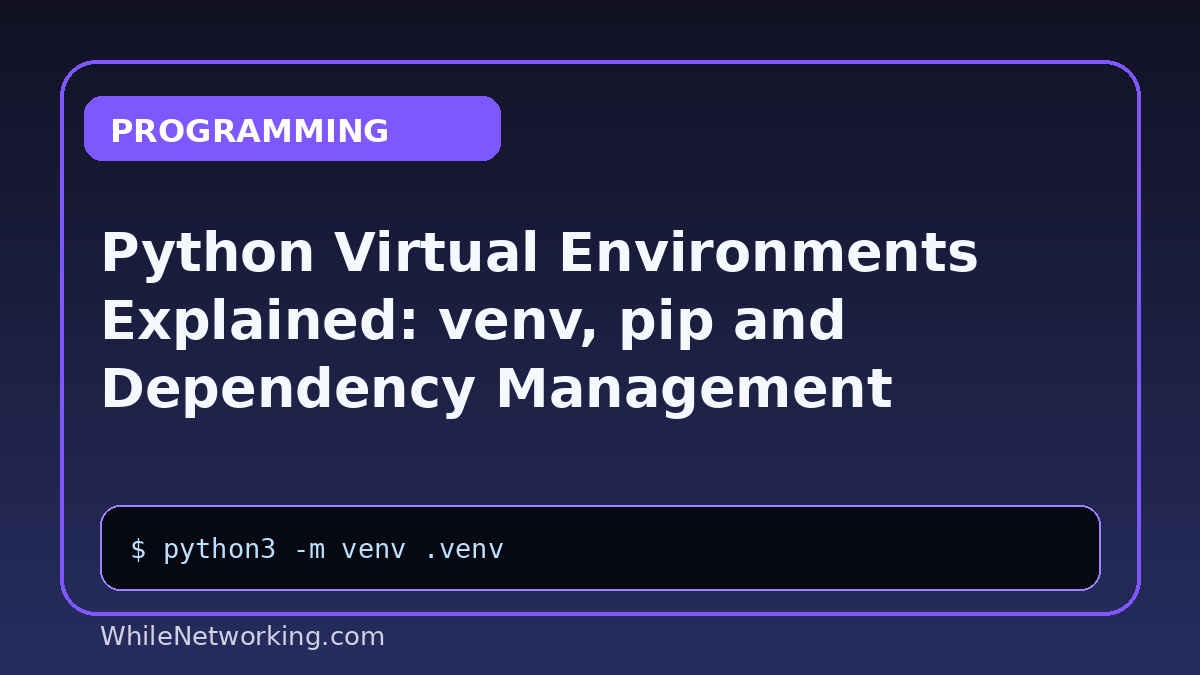Python Virtual Environments Explained: venv, pip and Dependency Management