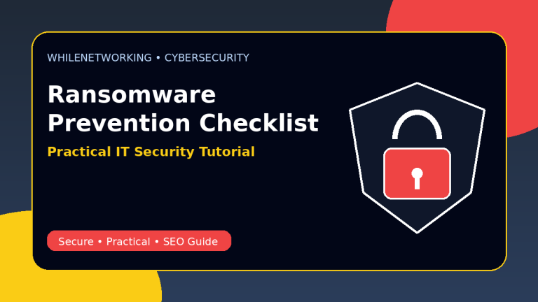 Ransomware prevention checklist for IT professionals and small offices