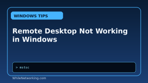 Remote Desktop Not Working in Windows featured image