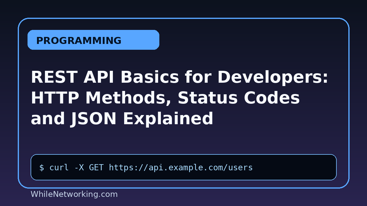REST API Basics for Developers: HTTP Methods, Status Codes and JSON Explained