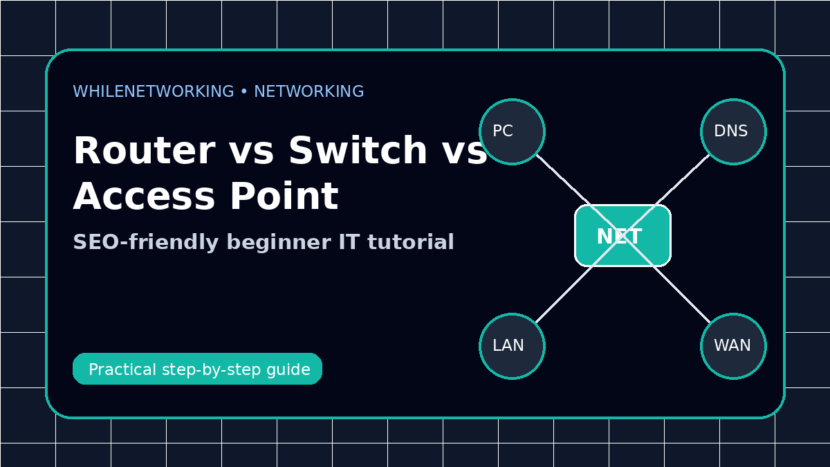 Router vs switch vs access point networking devices explained for beginners