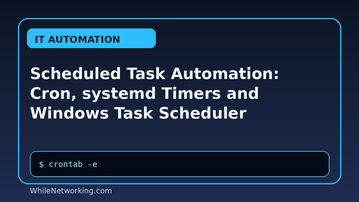 Scheduled Task Automation: Cron, systemd Timers and Windows Task Scheduler