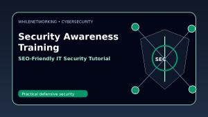 Security awareness training plan for safer user habits