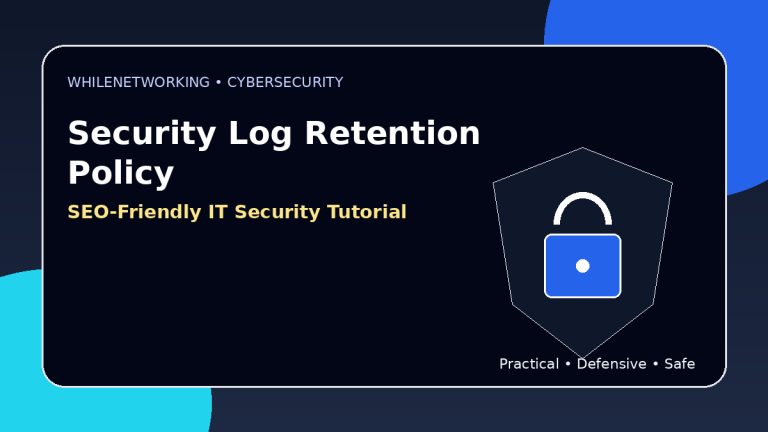 Security log retention policy guide for IT teams and cybersecurity monitoring