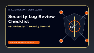 Security log review checklist for IT support weekly monitoring