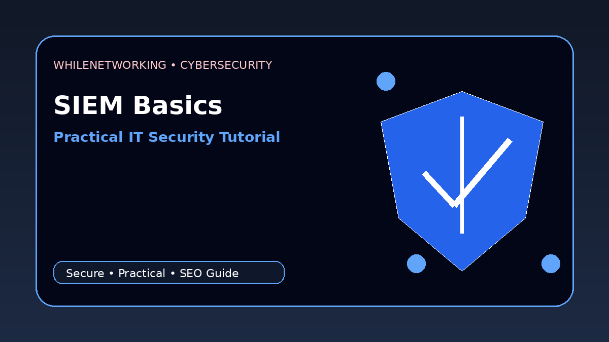 SIEM basics for IT professionals logs alerts and security monitoring explained