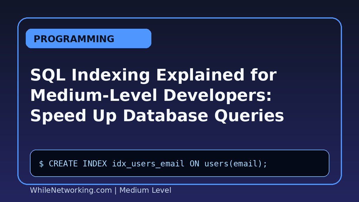 SQL Indexing Explained for Medium-Level Developers: Speed Up Database Queries