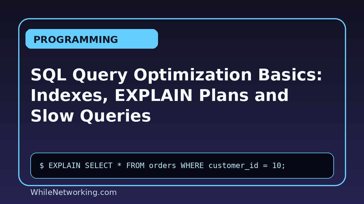 SQL Query Optimization Basics: Indexes, EXPLAIN Plans and Slow Queries
