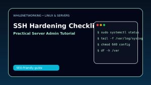SSH hardening checklist secure Linux server remote access tutorial