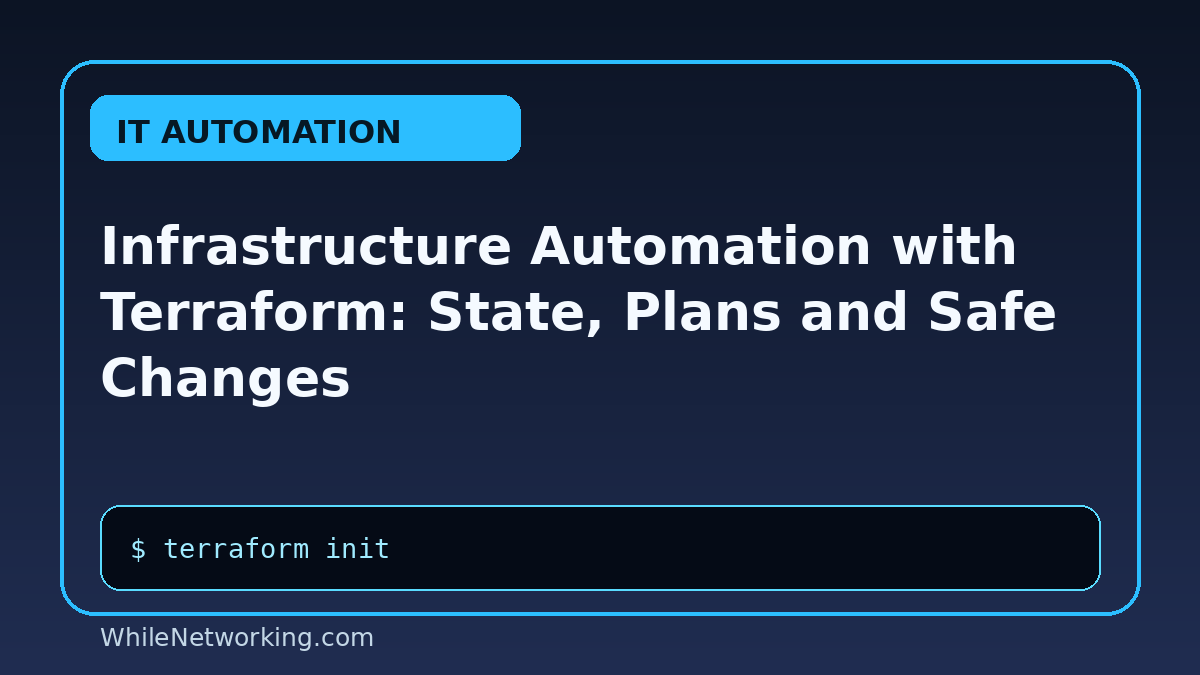 Infrastructure Automation with Terraform: State, Plans and Safe Changes