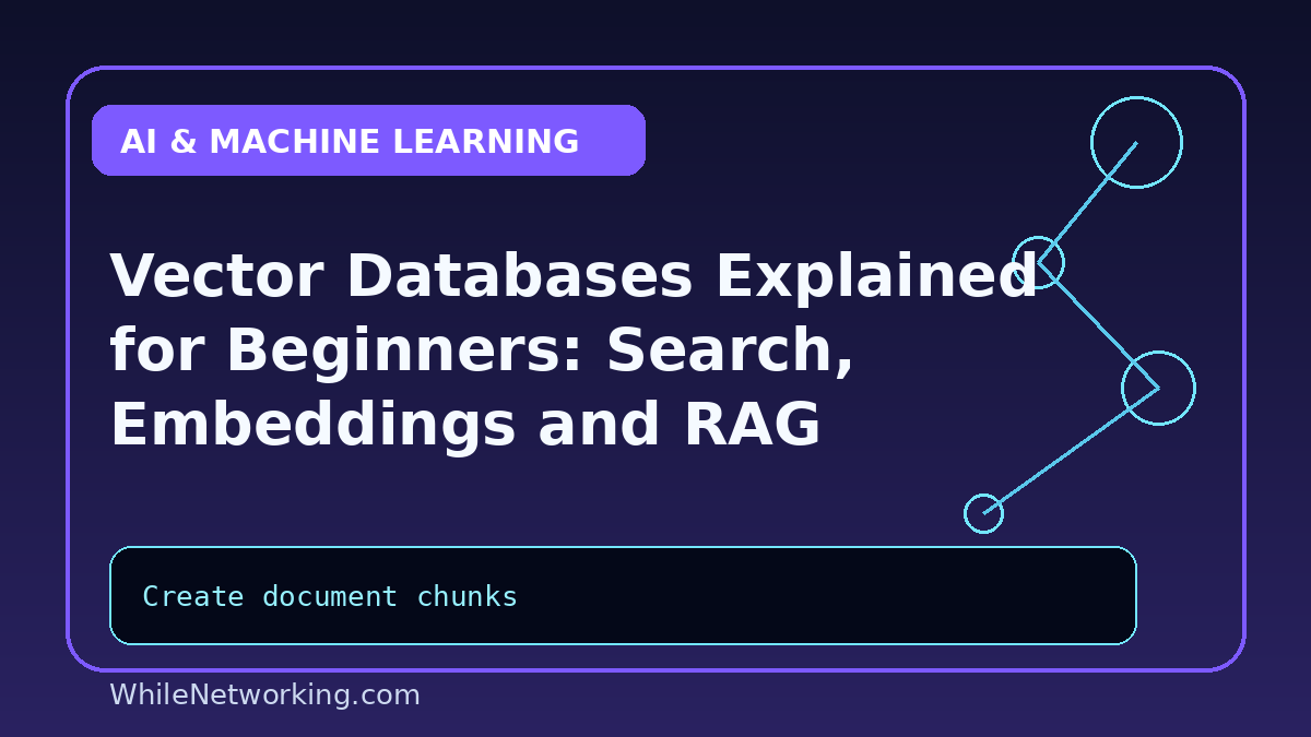 Vector Databases Explained for Beginners: Search, Embeddings and RAG