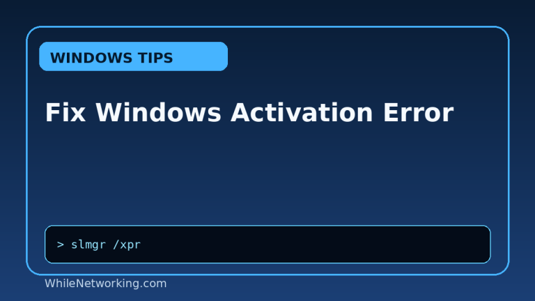 Fix Windows Activation Error featured image