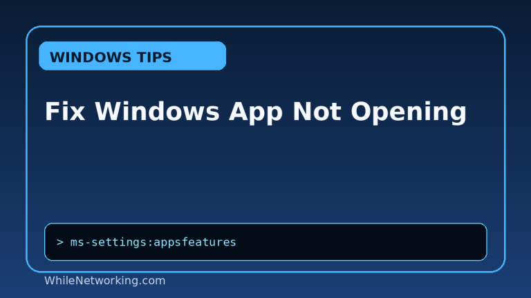 Fix Windows App Not Opening featured image