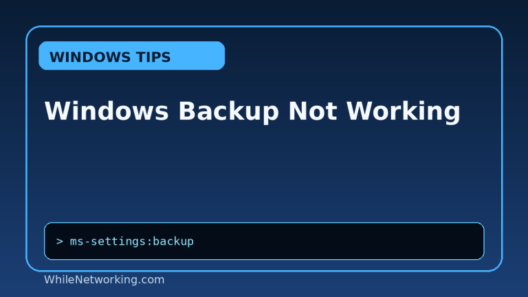 Windows Backup Not Working featured image