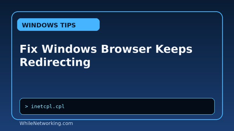 Fix Windows Browser Keeps Redirecting featured image