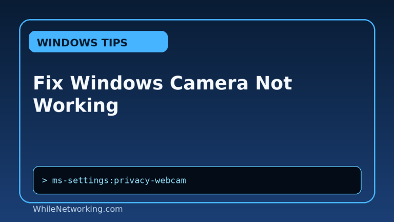 Fix Windows Camera Not Working featured image