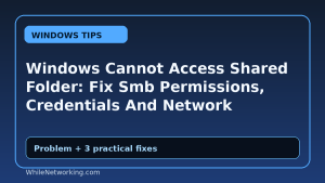 Windows Cannot Access Shared Folder: Fix Smb Permissions, Credentials And Network Discovery