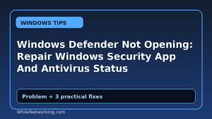 Windows Defender Not Opening: Repair Windows Security App And Antivirus Status