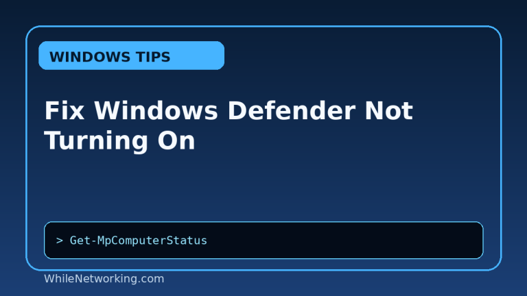 Fix Windows Defender Not Turning On featured image