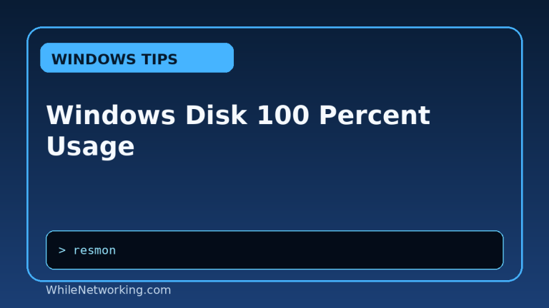 Windows Disk 100 Percent Usage featured image