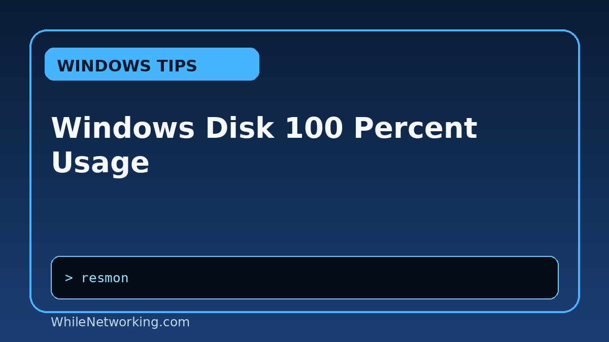 Windows Disk 100 Percent Usage featured image