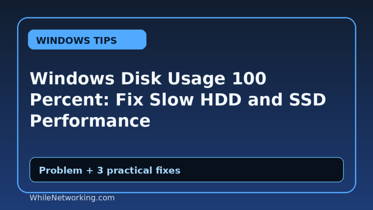 Windows Disk Usage 100 Percent: Fix Slow HDD and SSD Performance