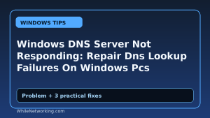 Windows DNS Server Not Responding: Repair Dns Lookup Failures On Windows Pcs