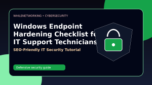 Windows endpoint hardening checklist for IT support technicians