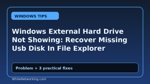 Windows External Hard Drive Not Showing: Recover Missing Usb Disk In File Explorer