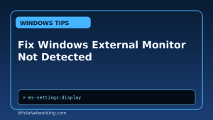 Fix Windows External Monitor Not Detected featured image