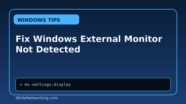 Fix Windows External Monitor Not Detected featured image