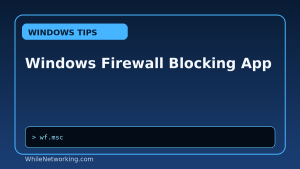 Windows Firewall Blocking App featured image