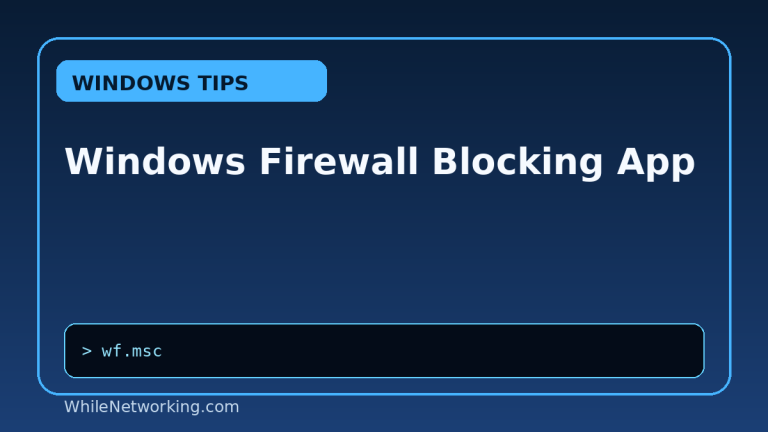 Windows Firewall Blocking App featured image