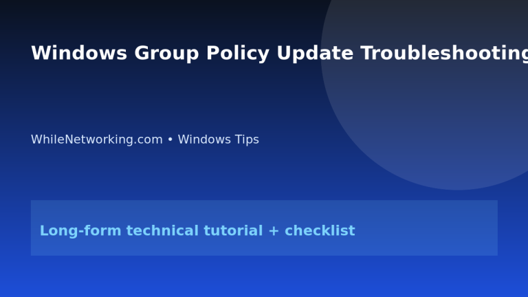 Windows Group Policy Update Troubleshooting Guide featured image