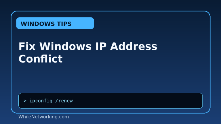 Fix Windows IP Address Conflict featured image