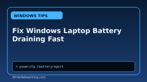 Fix Windows Laptop Battery Draining Fast featured image
