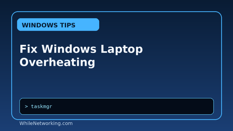 Fix Windows Laptop Overheating featured image