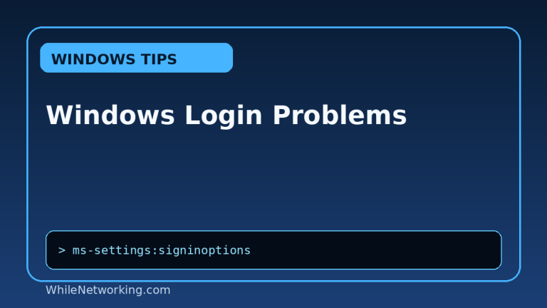 Windows Login Problems featured image