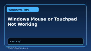 Windows Mouse or Touchpad Not Working featured image