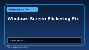 Windows Screen Flickering Fix featured image
