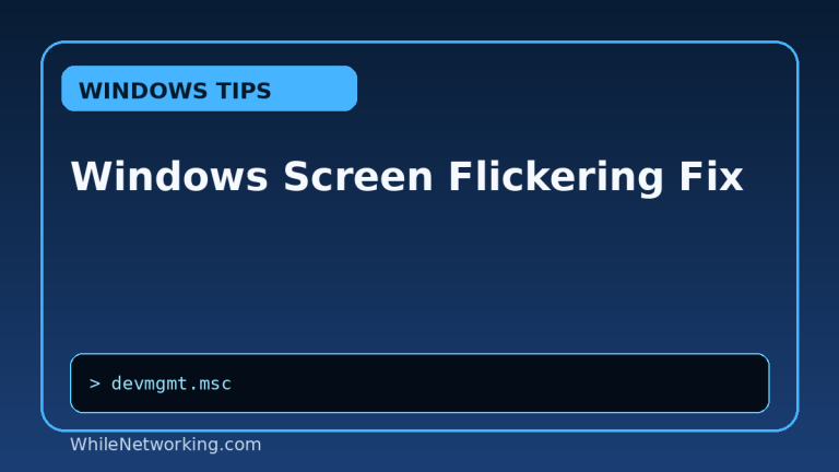 Windows Screen Flickering Fix featured image