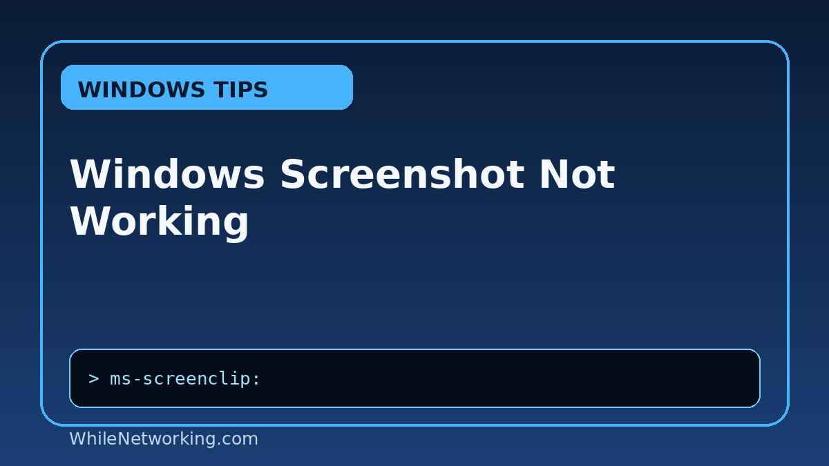 Windows Screenshot Not Working featured image
