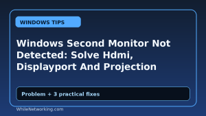 Windows Second Monitor Not Detected: Solve Hdmi, Displayport And Projection Issues