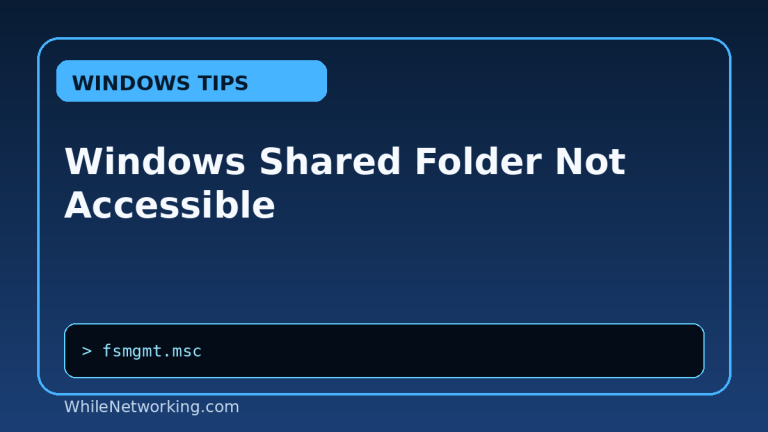 Windows Shared Folder Not Accessible featured image