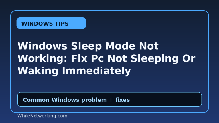 Windows Sleep Mode Not Working: Fix Pc Not Sleeping Or Waking Immediately