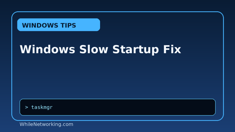 Windows Slow Startup Fix featured image