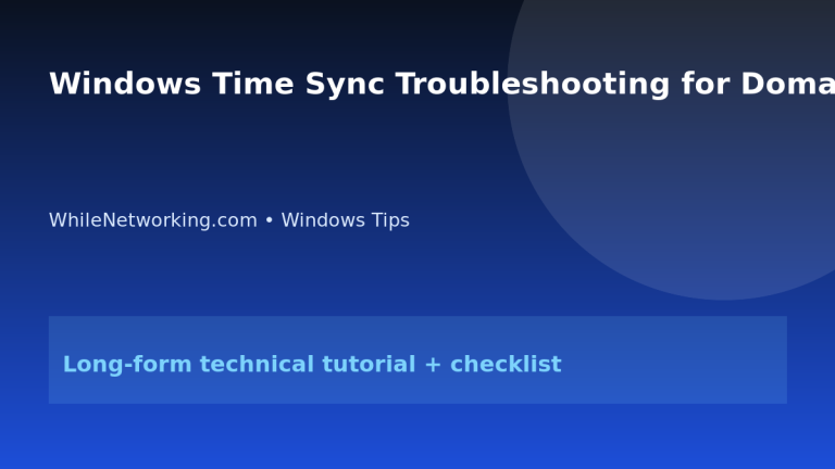 Windows Time Sync Troubleshooting for Domain PCs featured image